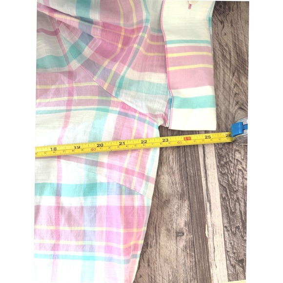 Brooks Brothers Dress Size 16 Pastel Plaid Midi Coquette Classicore‎ Modest - Picture 5 of 10